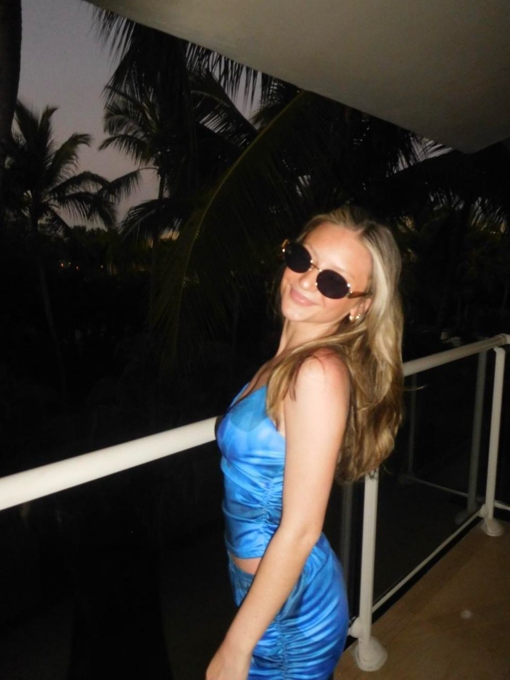 SHEIN Blue Satin Ruched Women’s Tank and Maxi Skirt Set